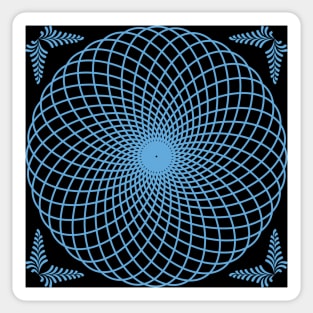 pastel blue orbital paths mandala Sticker